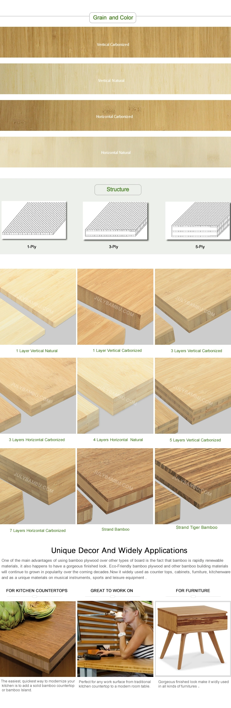 China Bamboo Wood Manufacturers Natural Laminated Bamboo Board for Kitchen Countertop