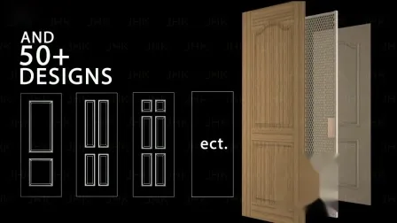 Puerta de chapa de madera sin terminar interior laminado de bambú Jhk