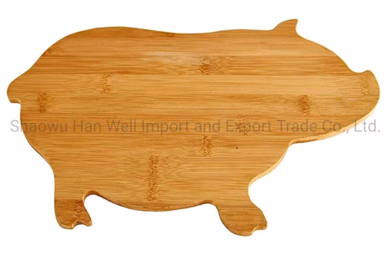Tabla de cortar para servir muebles de cocina con forma de animal de bambú