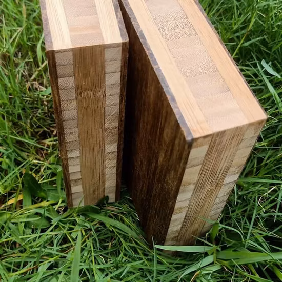 5 capas en forma de H 2440X1220X40mm Paneles de madera contrachapada de bambú tejida, tableros, láminas, utilizados para muebles, mesa, mostrador, banco, encimera.