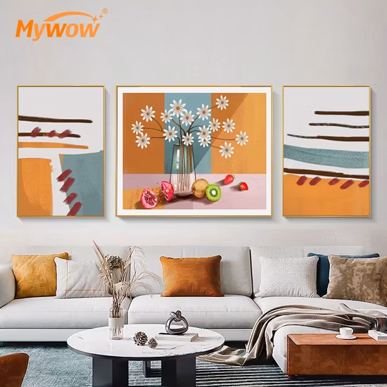 Mural de pared impreso de flores, animales y mujeres para decoración