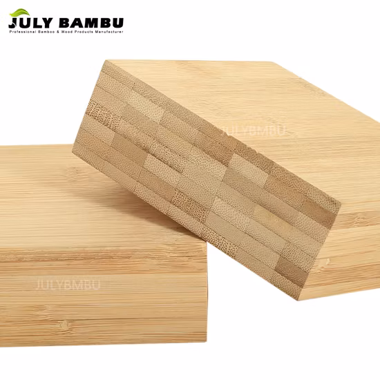 Paneles de bambú personalizados de 3 capas y 18 mm de espesor cruzados horizontales + verticales + horizontales para encimera de cocina